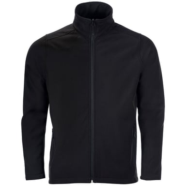 SOLS Mens Race Full Zip Water Repellent Softshell Jacket (Black)