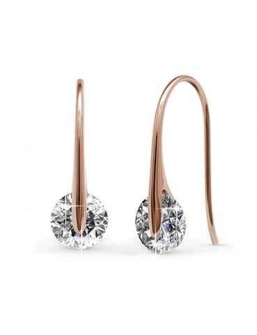 Pendientes con clase - Oro rosa y cristal