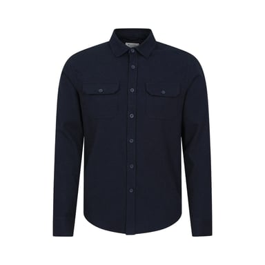 Mountain Warehouse Mens Trace Flannel Long-Sleeved Shirt (Navy)