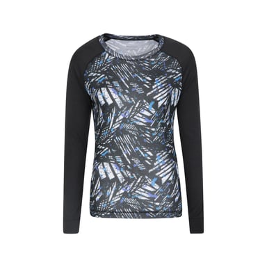 Mountain Warehouse Womens/Ladies Talus Printed Thermal Top (Grey)