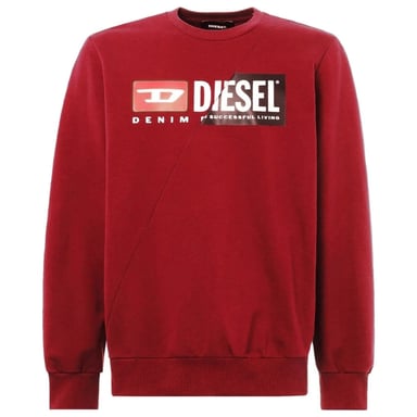 Sudadera roja con logo y corte Division de Diesel