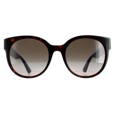Gafas de sol Gucci Cat Eye Ladies Havana con degradado azul y marrón rojizo GG0035SN