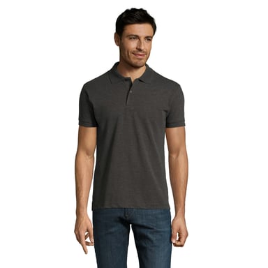 SOLS Mens Perfect Heather Polo Shirt (Charcoal Melange)
