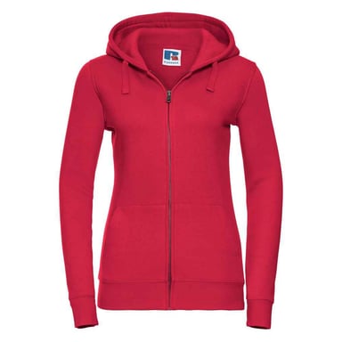 Russell Womens/Ladies Authentic Full Zip Hoodie (Classic Red)