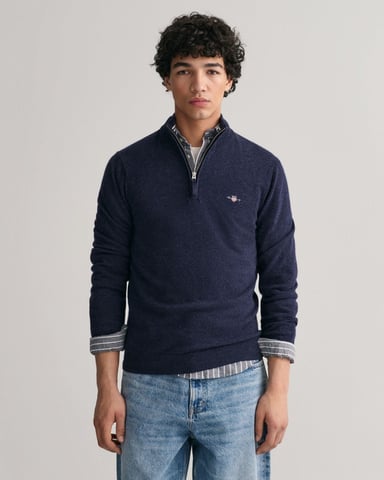 GANT Mens Superfine Lambswool Half Zip Cardigan