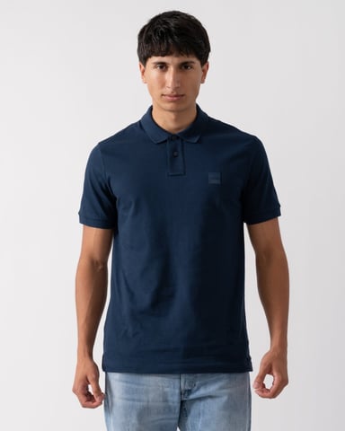 Camisa polo de hombre BOSS Orange Passenger de algodón elástico slim-fit con parche de logo
