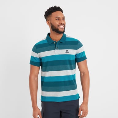 Flaxby Mens Polo Lagoon Blue