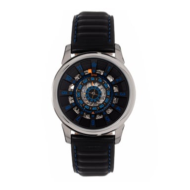 Reloj Reign Monterey esqueletizado con correa de cuero