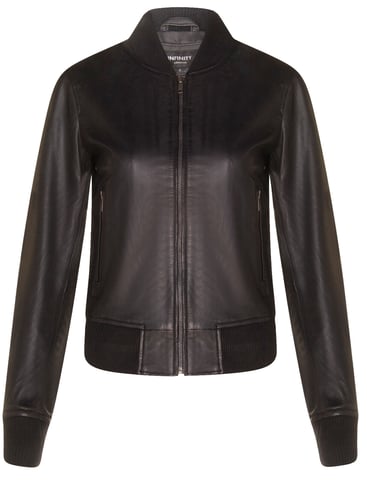 Cazadora bomber clásica de cuero MA-1 para mujer, Newcastle