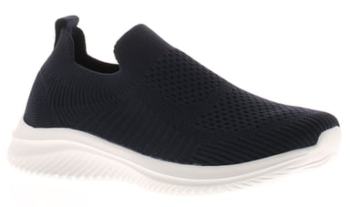 Focus Womens Knitted Trainers Annika Slip On navy