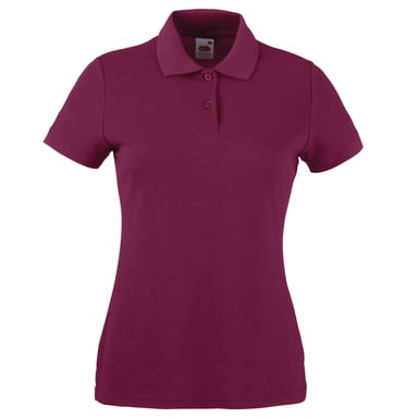 Fruit Of The Loom Womens Lady-Fit 65/35 Short Sleeve Polo Shirt (Burgundy)