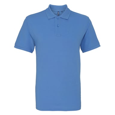 Asquith & Fox Mens Plain Short Sleeve Polo Shirt (Cornflower)
