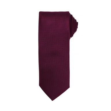 Premier Mens Micro Waffle Formal Work Tie (Aubergine)