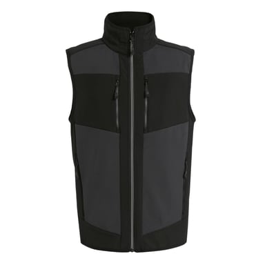 Regatta Mens E-Volve Colour Block Softshell Body Warmer (Ash/Black)