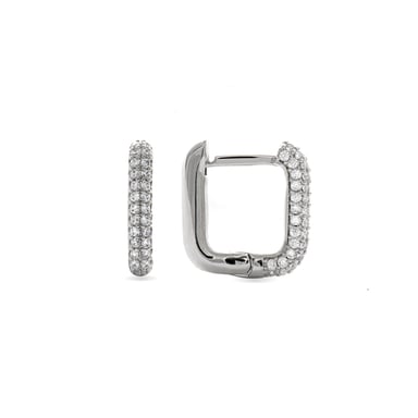 Pendientes Luxenter Ashed acabados en rodio