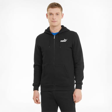 PUMA Mens Essentials Full-Zip Logo Hoodie