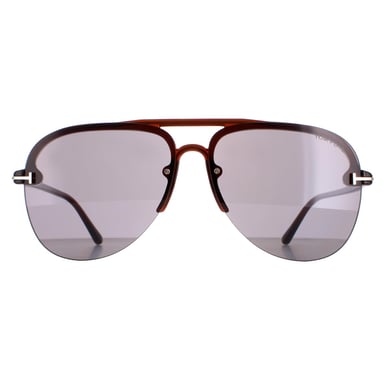 Tom Ford Terry 02 FT1004 45A gafas de sol ahumadas marrón claro brillante
