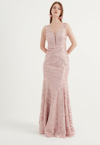 Thick Strap Maxi Evening Dress