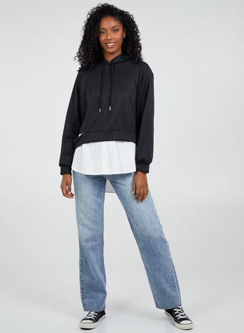 ENERGIZED - Shirt Hem Crop Hoodie