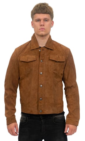 Chaqueta vaquera de piel de cabra para hombre - Adelaide