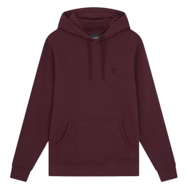 Lyle & Scott Tonal Eagle Logo sudadera con capucha en color burdeos