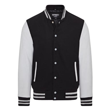 Chaqueta bomber universitaria de cuero y lana con diseño de béisbol Letterman - Génova