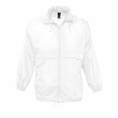 SOLS Unisex Surf Windbreaker Lightweight Jacket (White)