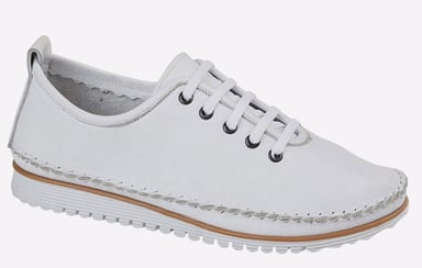 Mod Comfys Nevaeh Flexi Lace Leather Womens Shoes