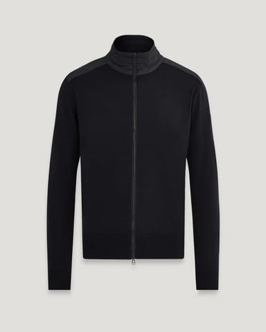 Belstaff Kelby Mens Merino Wool Zip Cardigan