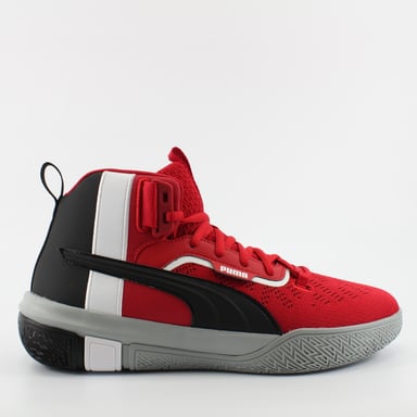 Puma Legacy MM Red Textile Mens High Top Trainers 194048 04