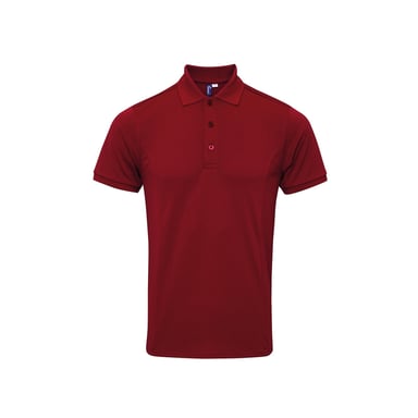Premier Mens Coolchecker Plus Pique Polo With CoolPlus (Burgundy)
