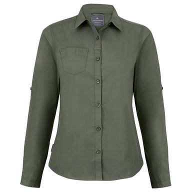 Craghoppers Womens/Ladies Expert Kiwi Long-Sleeved Shirt (Dark Cedar Green)