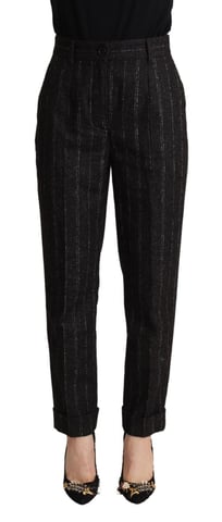 Pantalones Tapered de Cintura Alta Rayados