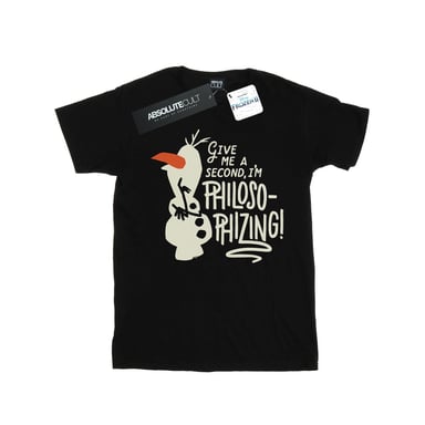 Disney Boys Frozen 2 Olaf Philosophizing T-Shirt (Black)