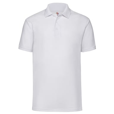 Fruit of the Loom Mens Polycotton Pique Polo Shirt (White)