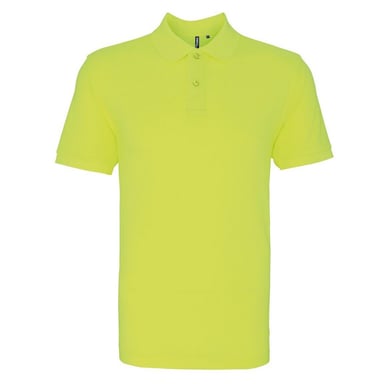 Asquith & Fox Mens Plain Short Sleeve Polo Shirt (Neon Yellow)