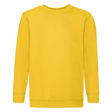 Fruit Of The Loom Childrens Unisex Set In Sleeve Sweatshirt (Sunflower)