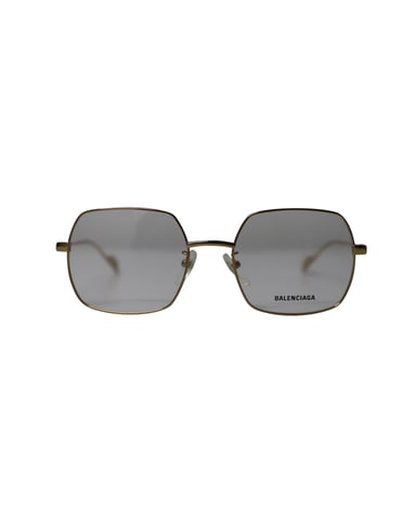 Balenciaga BB0090O 003 Square Sunglasses in Gold Metal
