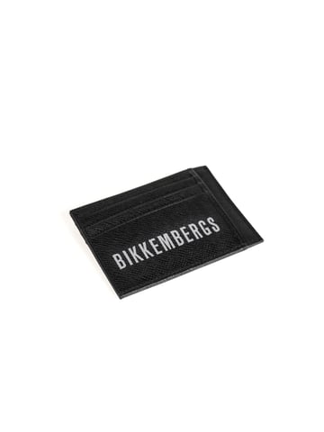 Bikkembergs Billetera Big Logo del hombre negro, Gris