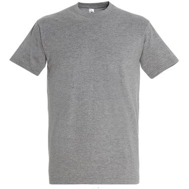 SOLS Mens Imperial Heavyweight Short Sleeve T-Shirt (Grey Marl)