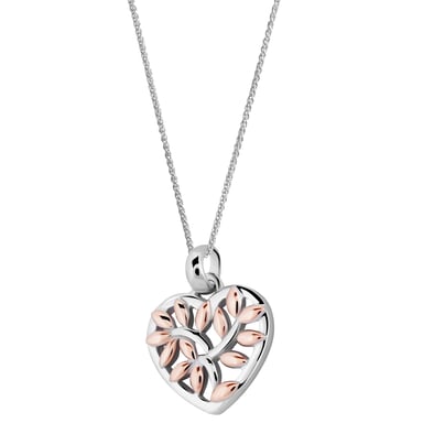 Orphelia 'Afia' Women's 925 Sterling Silver Chain with Pendant - Silver/Rose ZH-7474