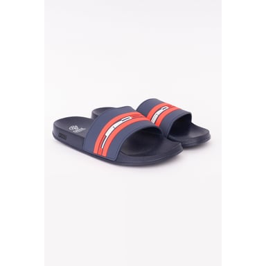 Crosshatch Mens Mentella Sliders (Navy/Red)