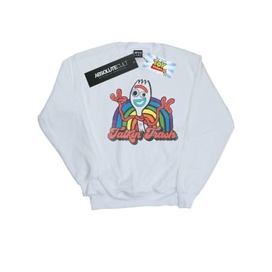 Disney Mens Toy Story 4 Forky Talkin´ Trash Sweatshirt (White)