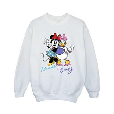 Disney Girls Minnie Mouse And Daisy Sweatshirt (White)