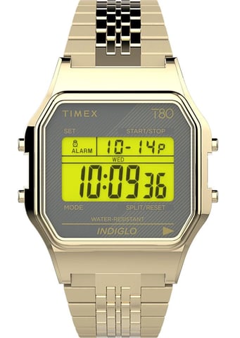Timex T80 Unisex's Gold Watch TW2U93500