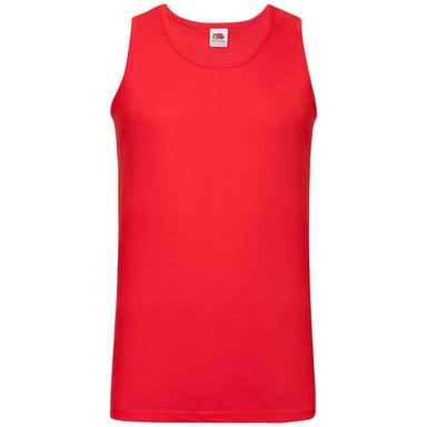 Fruit of the Loom Mens Athletic Vest Top (Red)