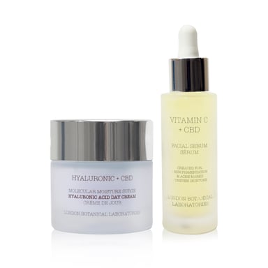 Crema de día con ácido hialurónico + sérum de vitamina c