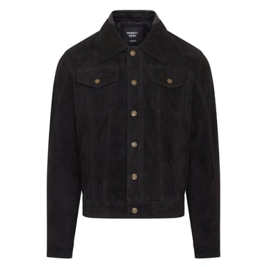 Chaqueta vaquera de cuero estilo camionero de cabra estilo western para hombre - Yangon