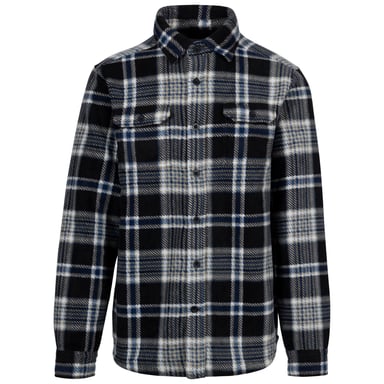 Trespass Mens Checkley Checked Microfleece Shirt (Black)