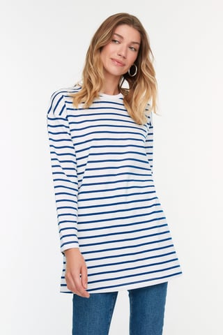 Trendyol Women's  Striped  Modest Tunic